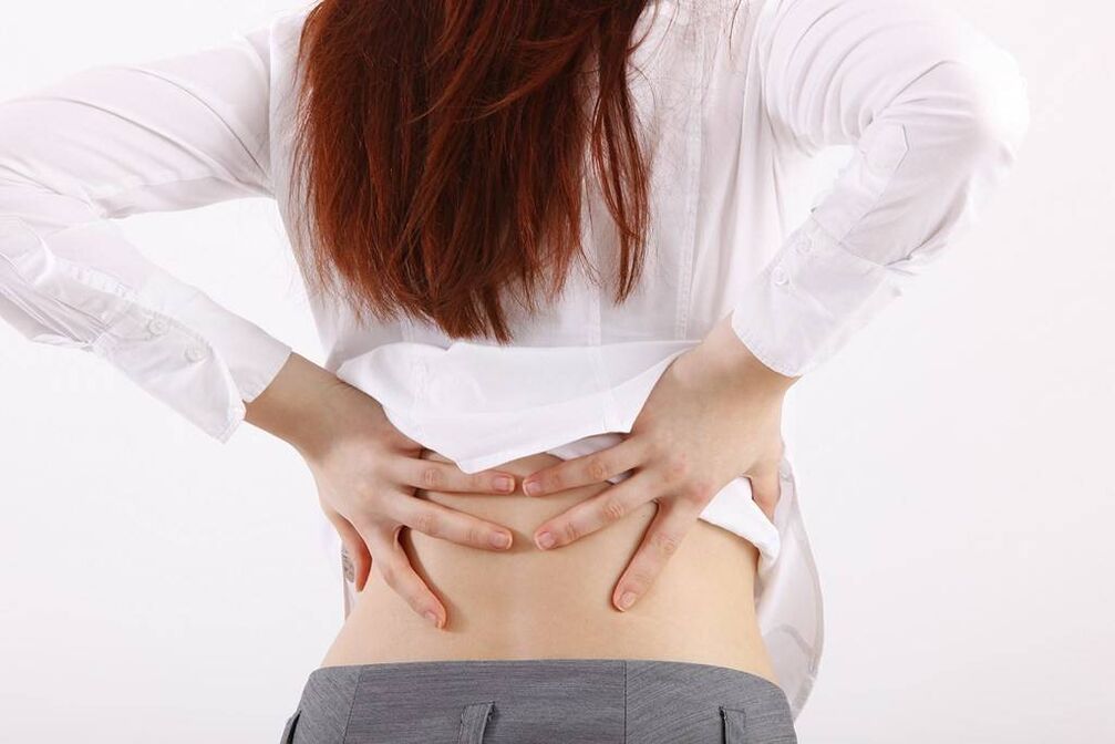 Dolor en la región lumbar.