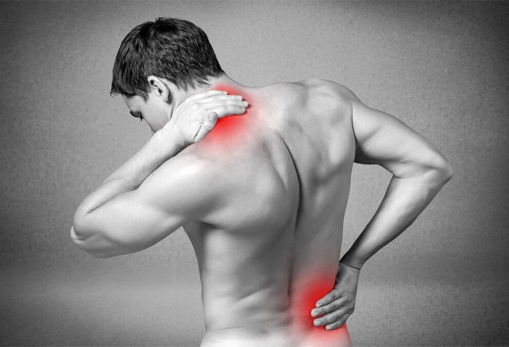 Dolor debido a la osteocondrosis.